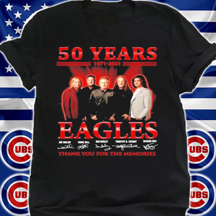 50 years 1971-2021 Eagles signatures t-shirt