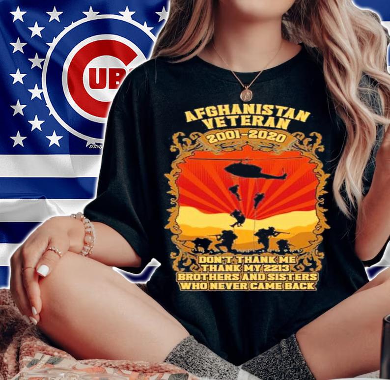 Afghanistan veteran 2001-2020 don't thank me thank my 2213 brothers and sister shirt woman shirt