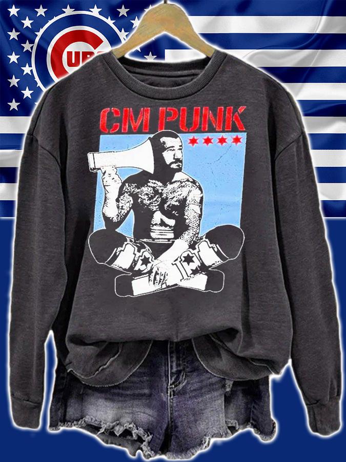 CM Punk AEW all elite wrestling T-shirt sweatshirt