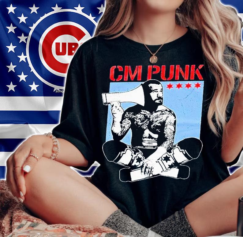 CM Punk AEW all elite wrestling T-shirt woman shirt