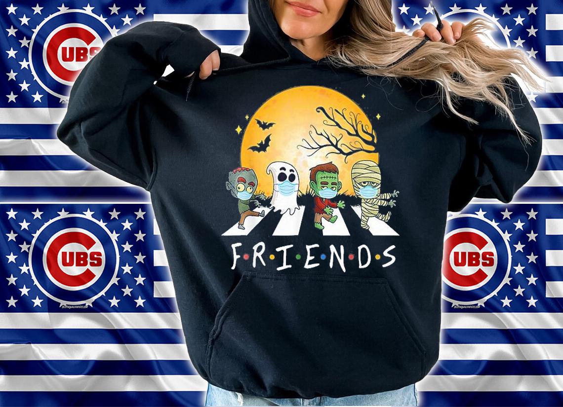 Friends Horror Halloween Walking Under The Moon Ghost T-Shirt