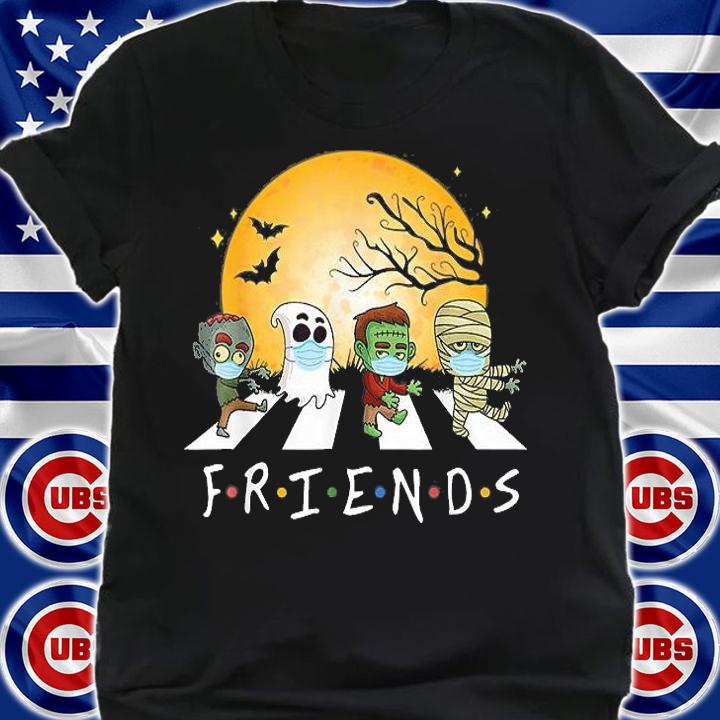 Friends Horror Halloween Walking Under The Moon Ghost T-Shirt