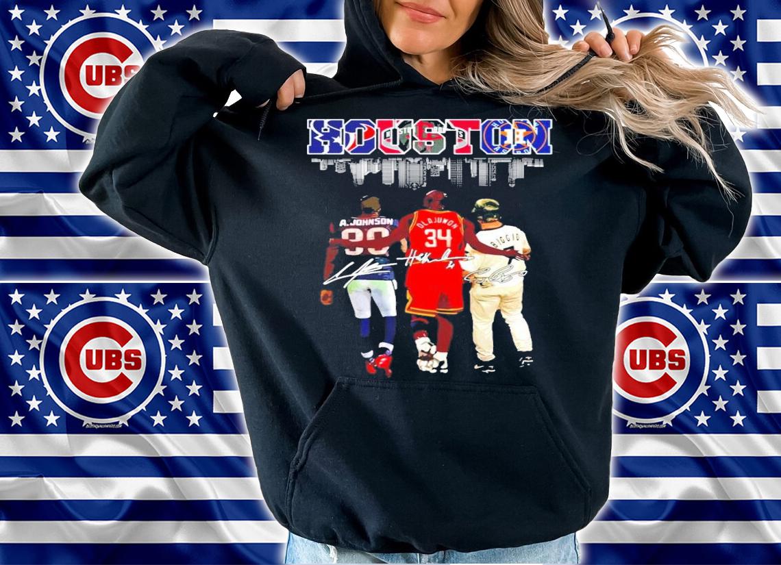 Houston A Johnson Olajuwon Biggie signature shirt hoodie