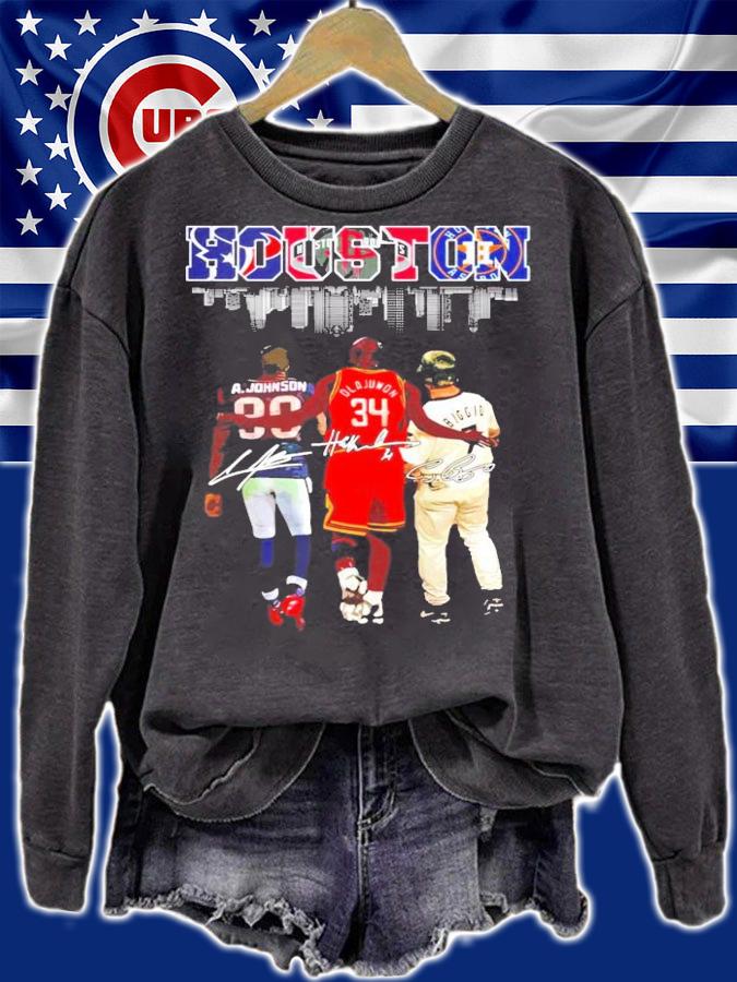 Houston A Johnson Olajuwon Biggie signature shirt sweatshirt