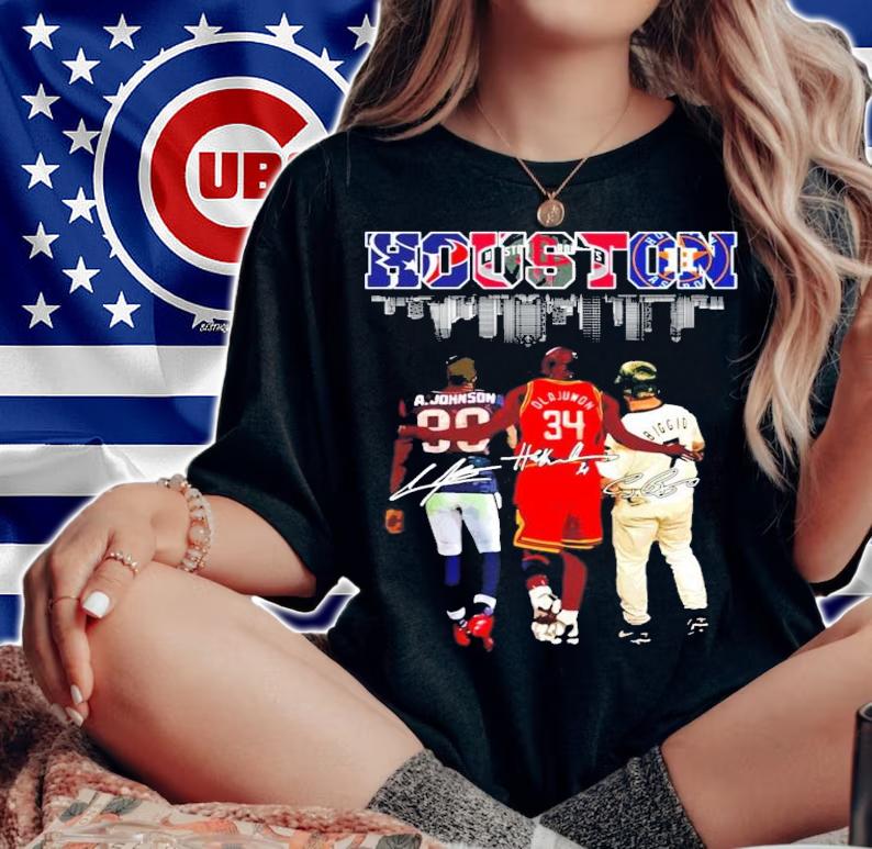 Houston A Johnson Olajuwon Biggie signature shirt woman shirt