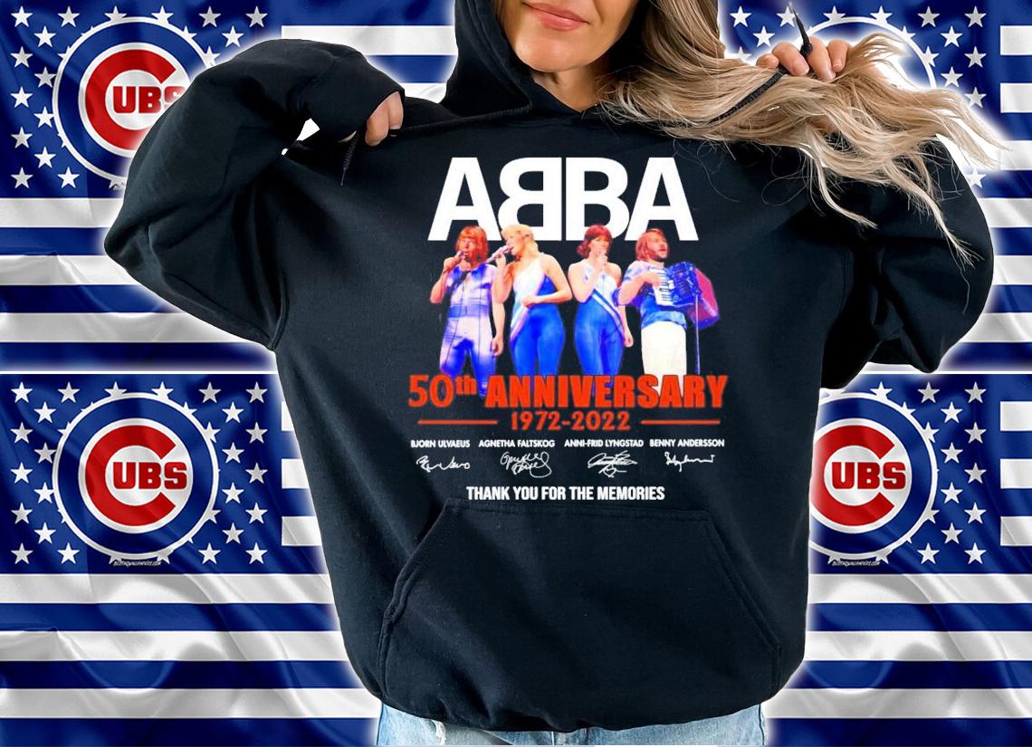Official ABBA 50th anniversary 1972-2022 signatures shirt