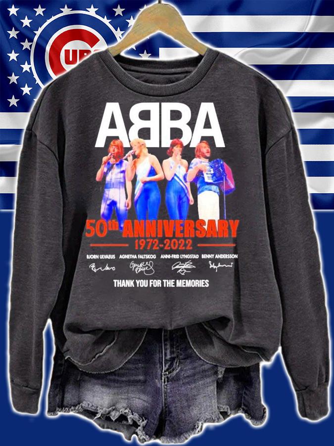 Official ABBA 50th anniversary 1972-2022 signatures shirt