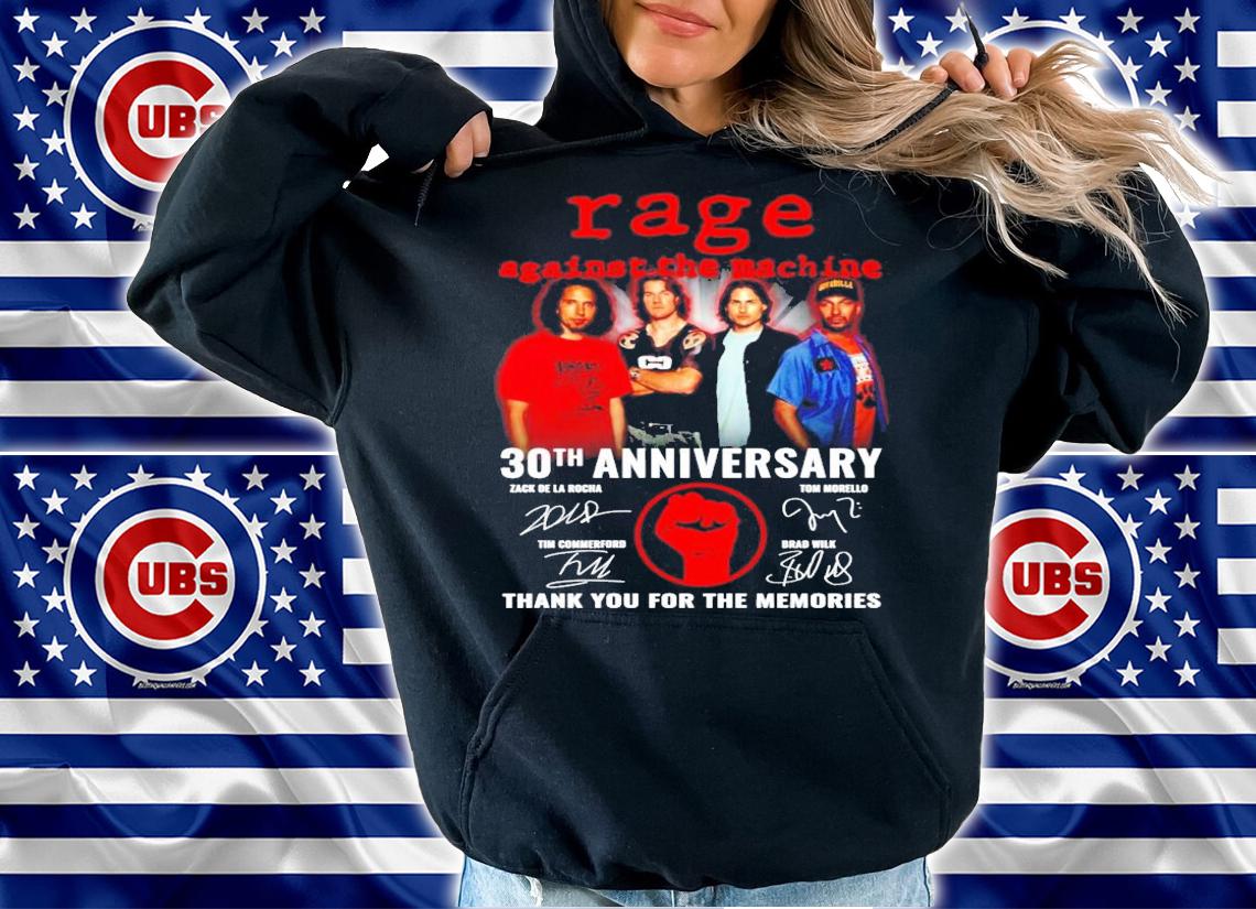 Rage against the machine 30th anniversary thank you for the memories shirt hoodie