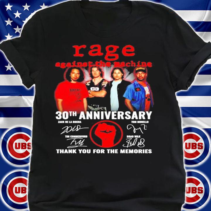 Rage against the machine 30th anniversary thank you for the memories shirt shirt