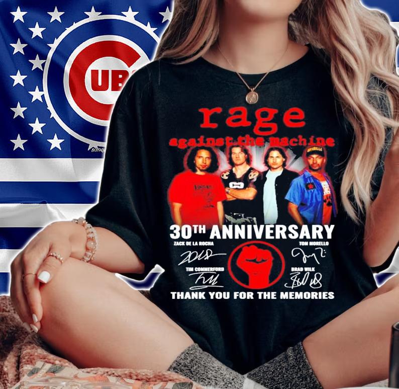 Rage against the machine 30th anniversary thank you for the memories shirt woman shirt