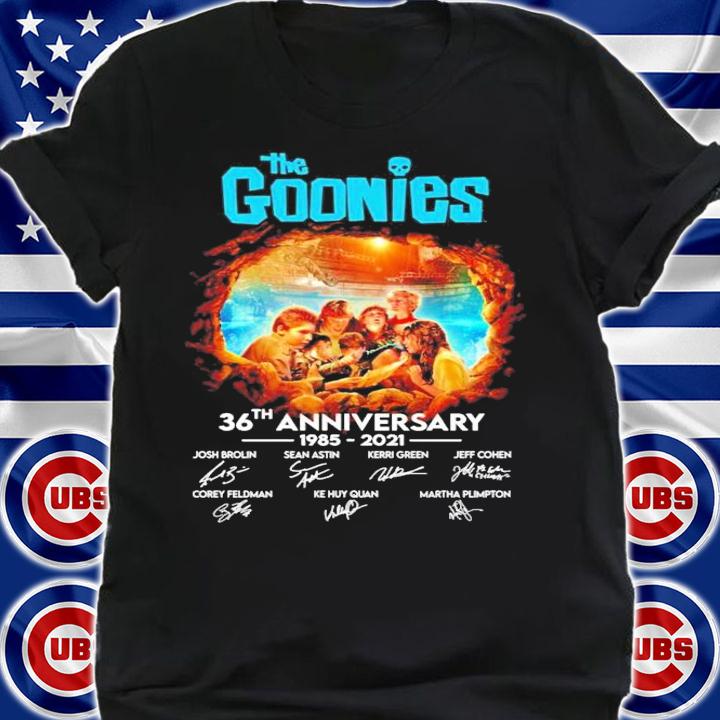 The Goonies 36th anniversary 1985-2021 signatures t-shirt shirt