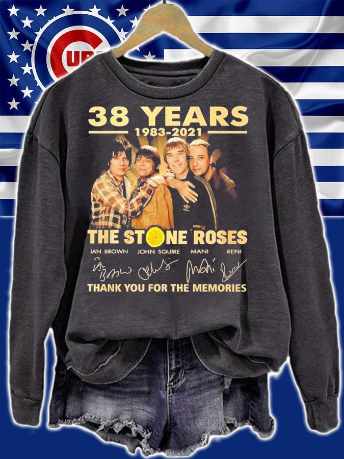 38 years 1983 2021 The Stone Roses thank you for the memories shirt sweatshirt