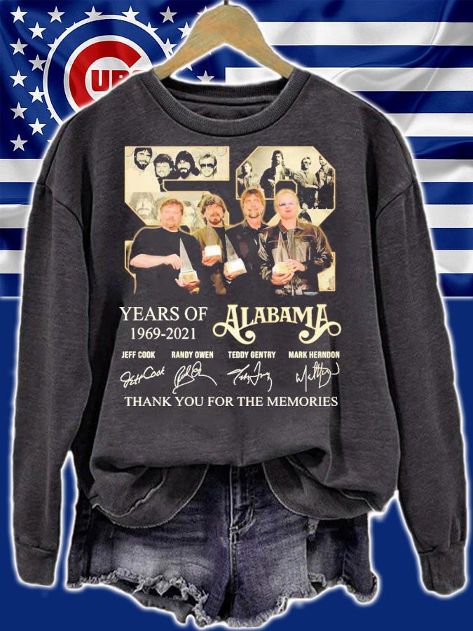 52 years of Alabama 1969 2021 thank you for the memories shirt