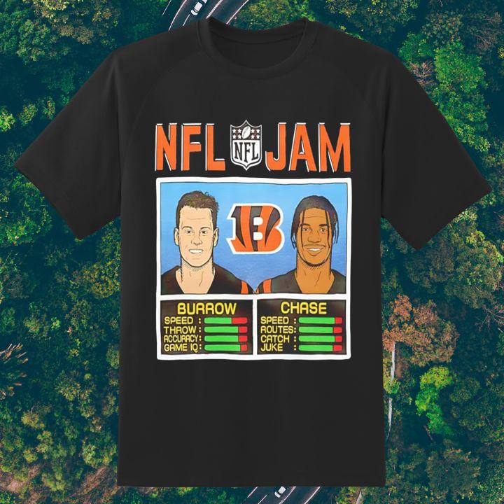 NFL Jam Joe Burrow & Ja'Marr Chase Bengals For Fans T-Shirt