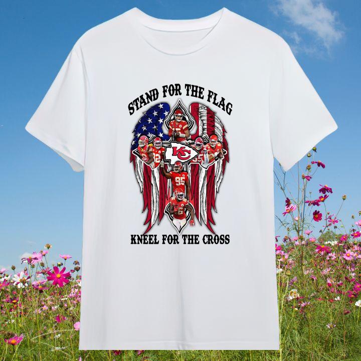 Kansas City Chiefs Stand For The USA Flag Kneel For The Cross Shirt