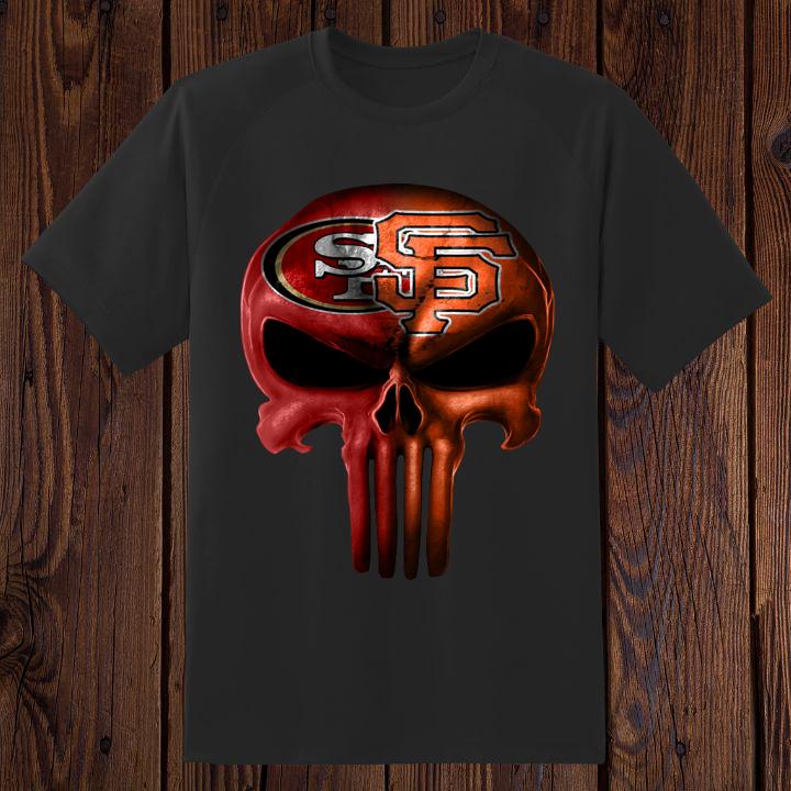 Punisher Skull San Francisco 49ers & Giants T-Shirt – Bold Fan Gear