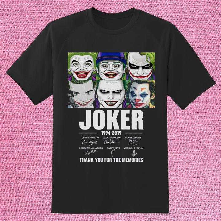 Premium Joker 1994-2019 Joaquin Phoenix Heath Ledger Signed Thank Memories T-Shirt