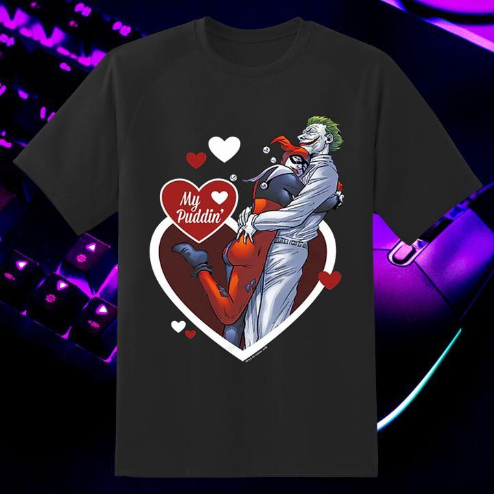 Premium Joker Harley Quinn My Puddin' Dc Comics Valentine'S Day T-Shirt