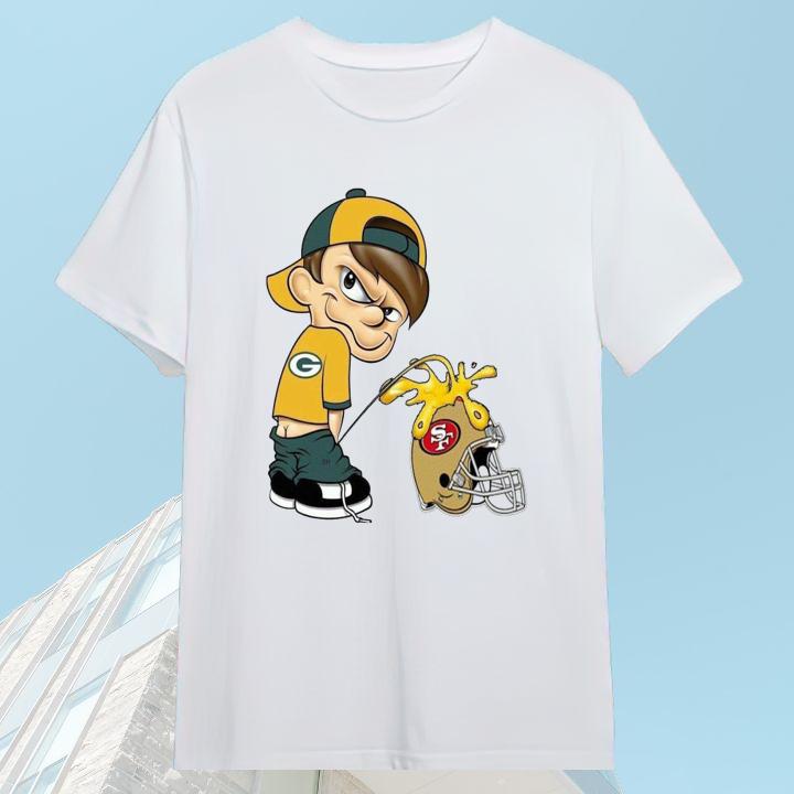 Official Green Bay Packers Calvin Peeing San Francisco 49Ers Super Bowl 2025 T-Shirt