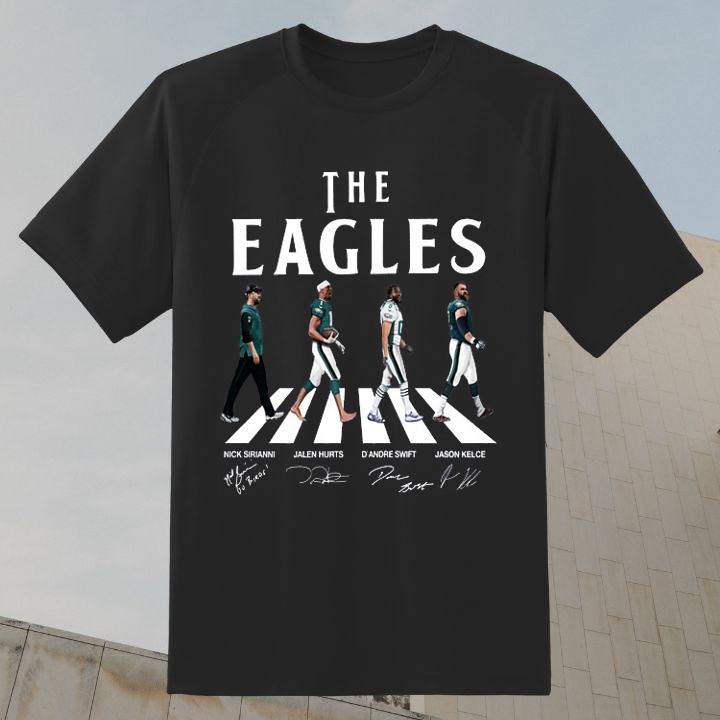Official The Philadelphia Eagles Abbey Road Autograph Nick Sirianni T-Shirt