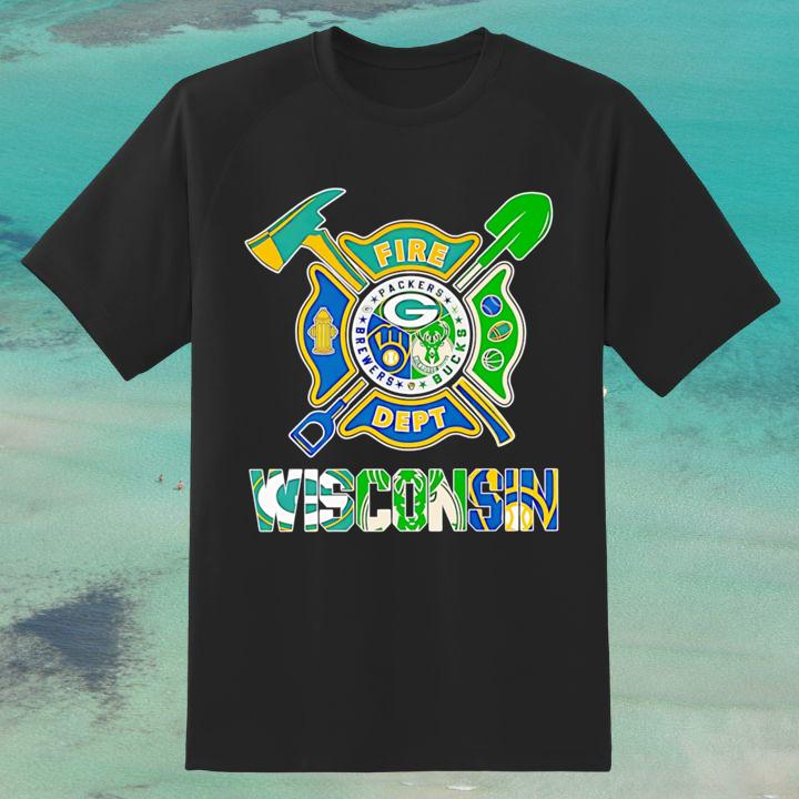 Fire Dept Wisconsin Sports Firefighter T-Shirt