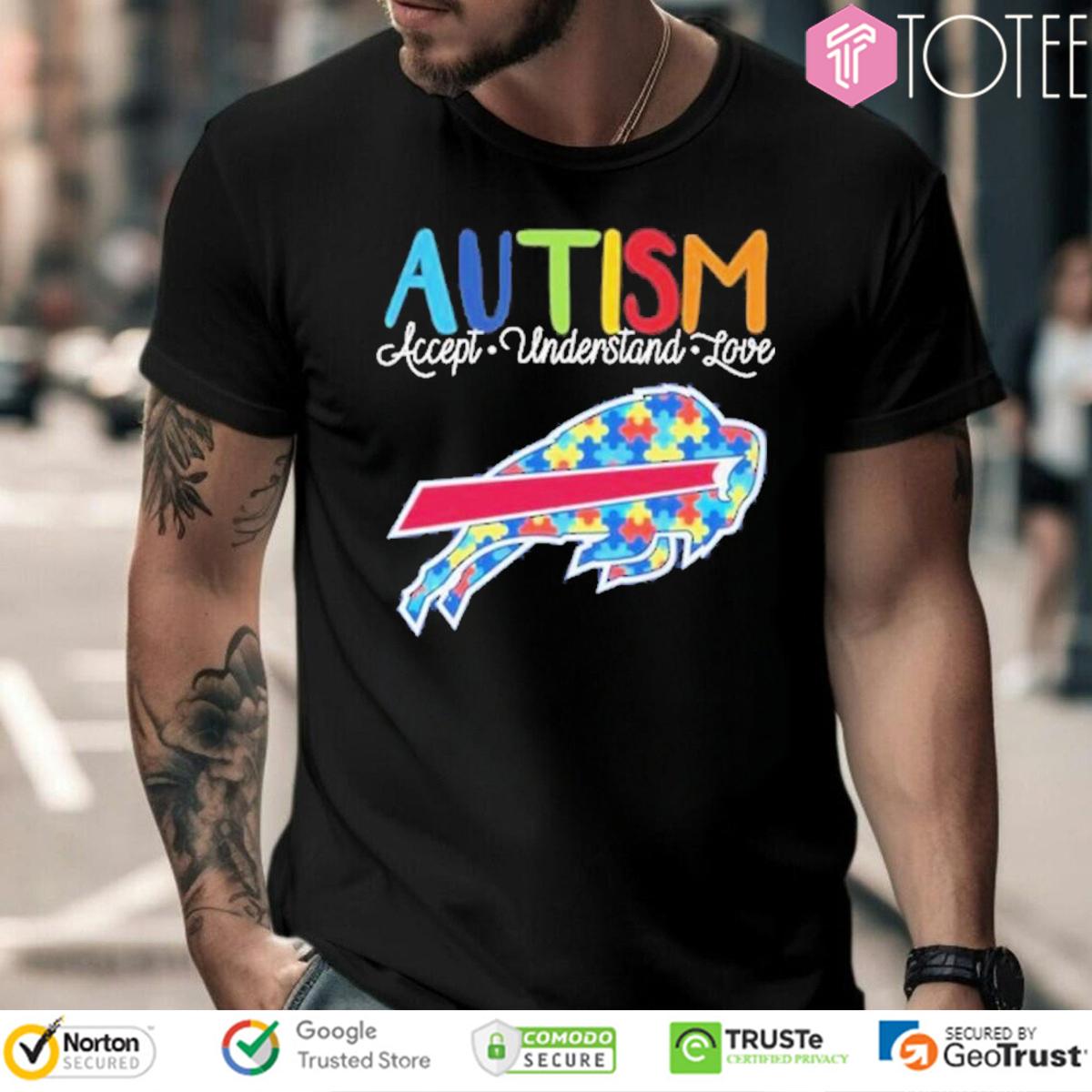 Buffalo Bills Autism Awareness Accept Understand Love T-Shirt