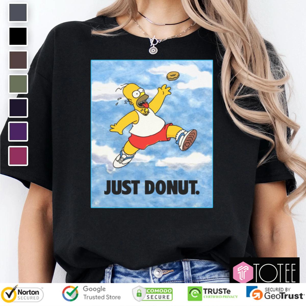 Homer Simpson Just Donut Jumpman Jordan Air Nike Just Do It T-Shirt