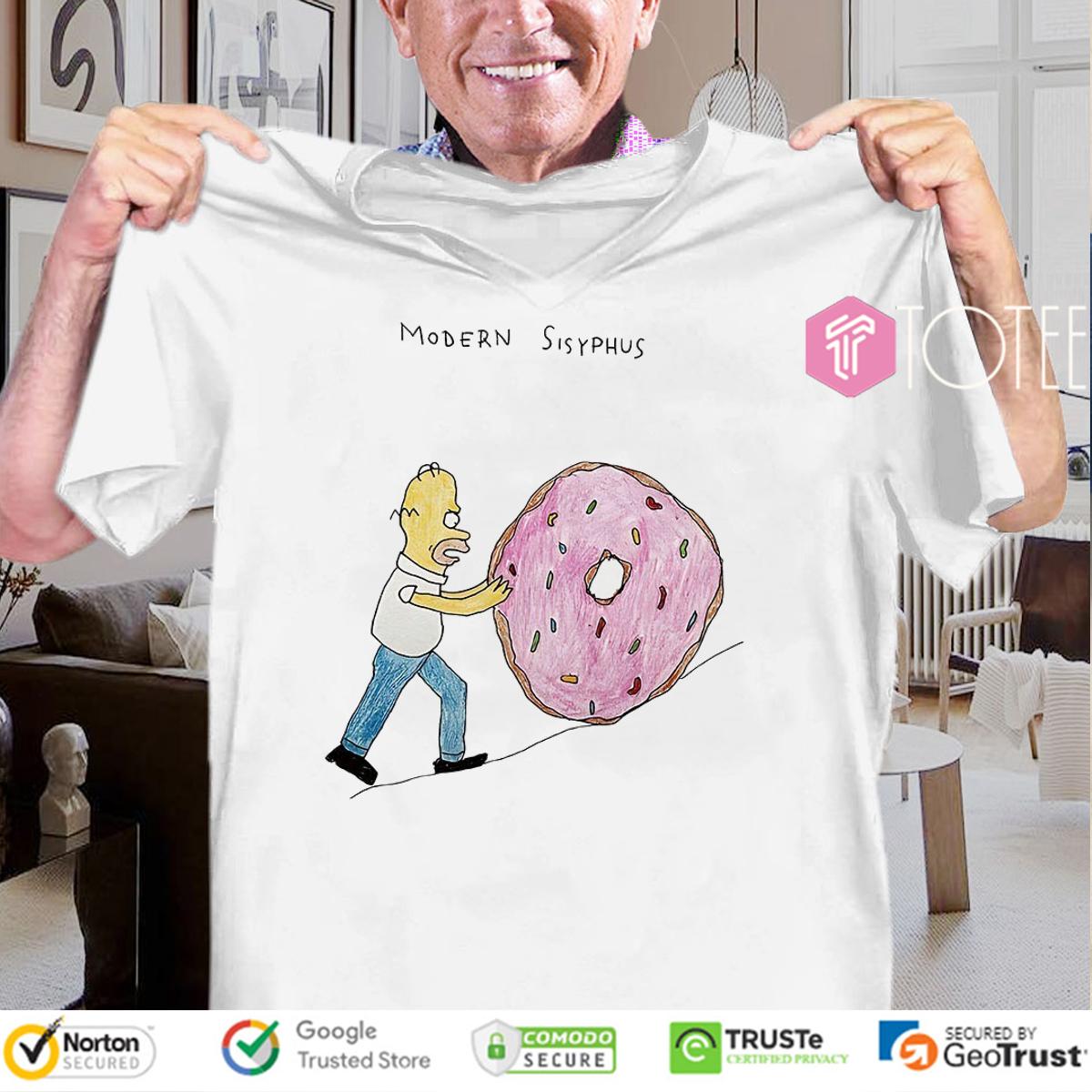 Homer Simpson Modern Sisyphus Donut T-Shirt