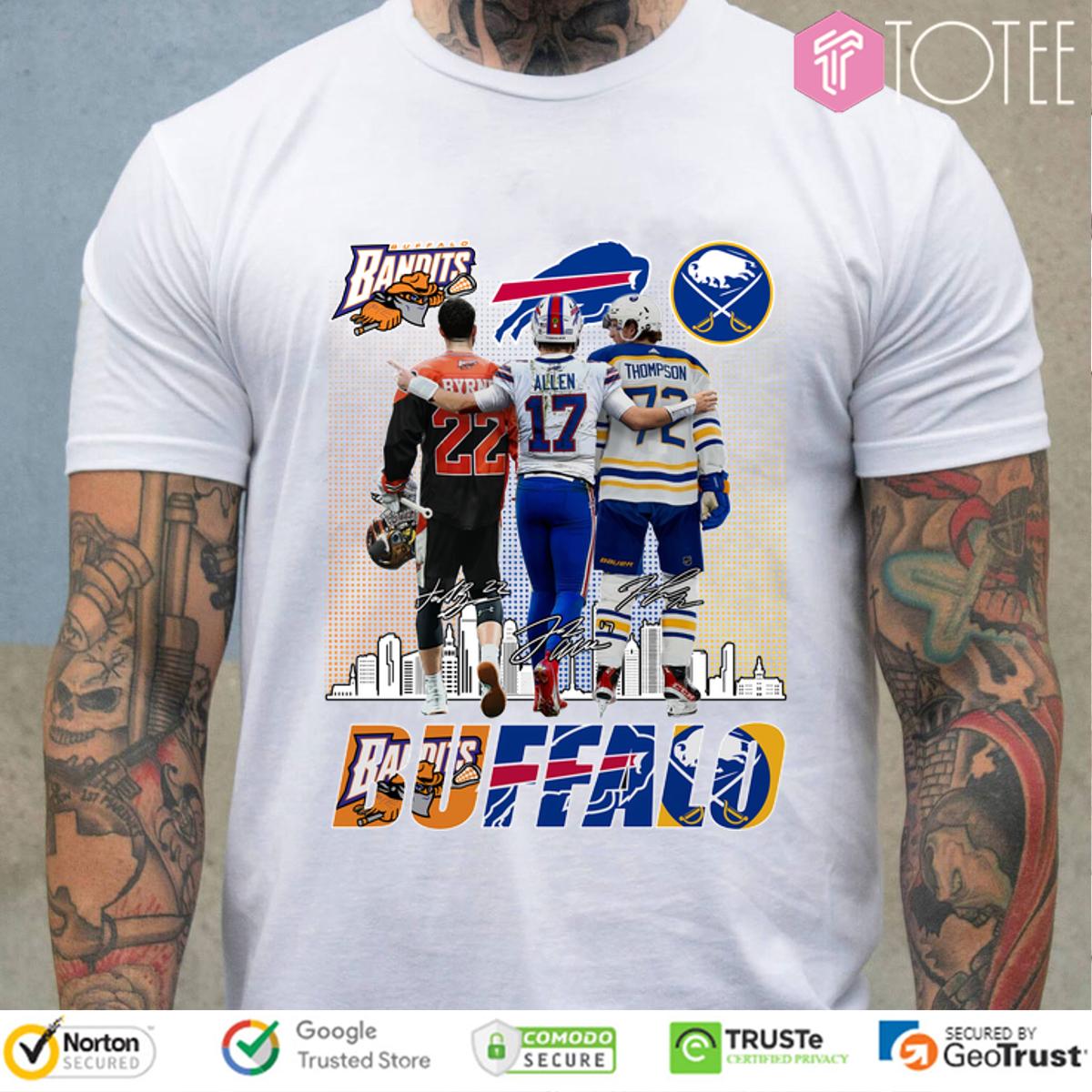 Buffalo Sport Byrne Bisons Allen Bills And Thompson Sabres Shirt