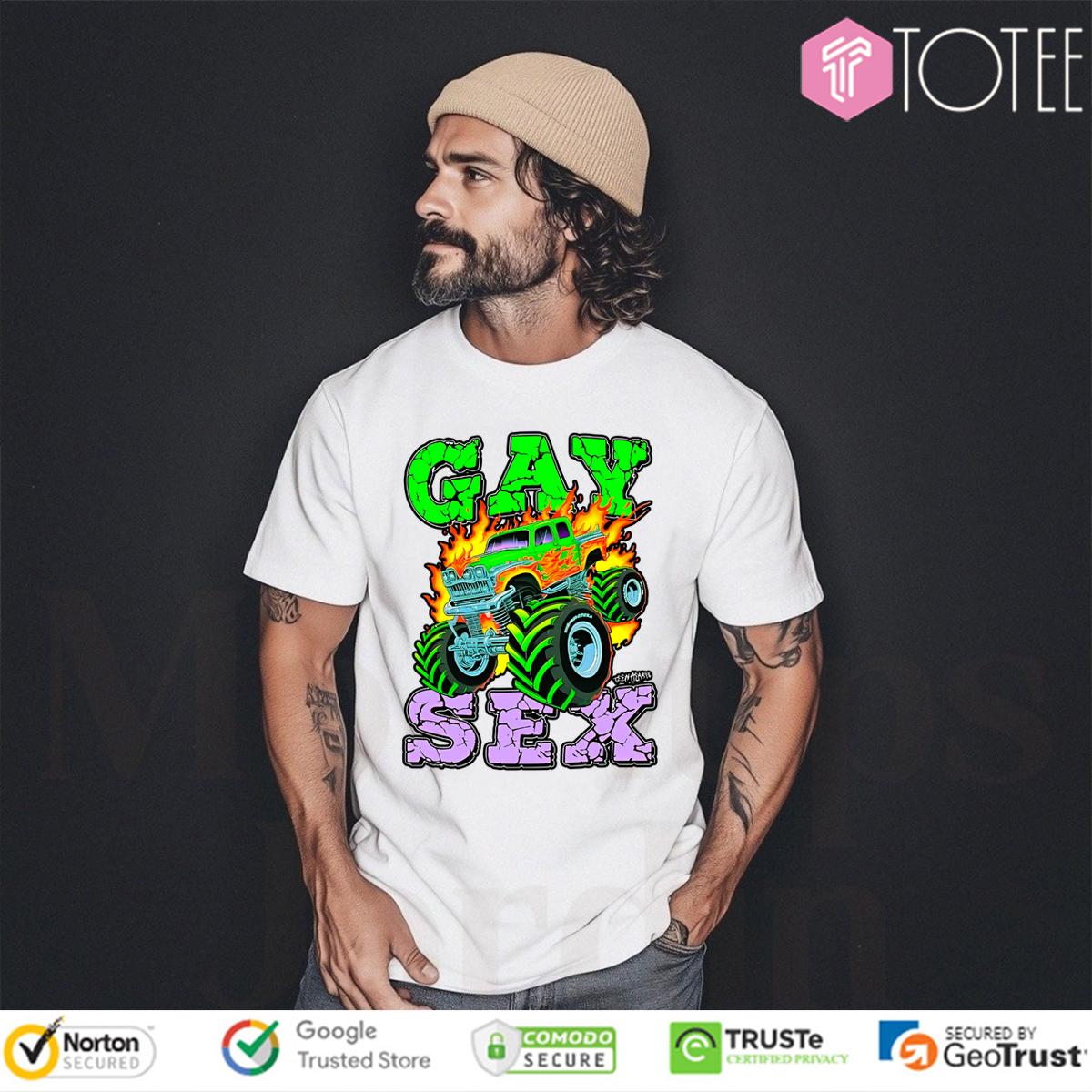 Unleash the Beast: Monster Truck, Gay Sex, Fire Shirt - Get Yours Now!