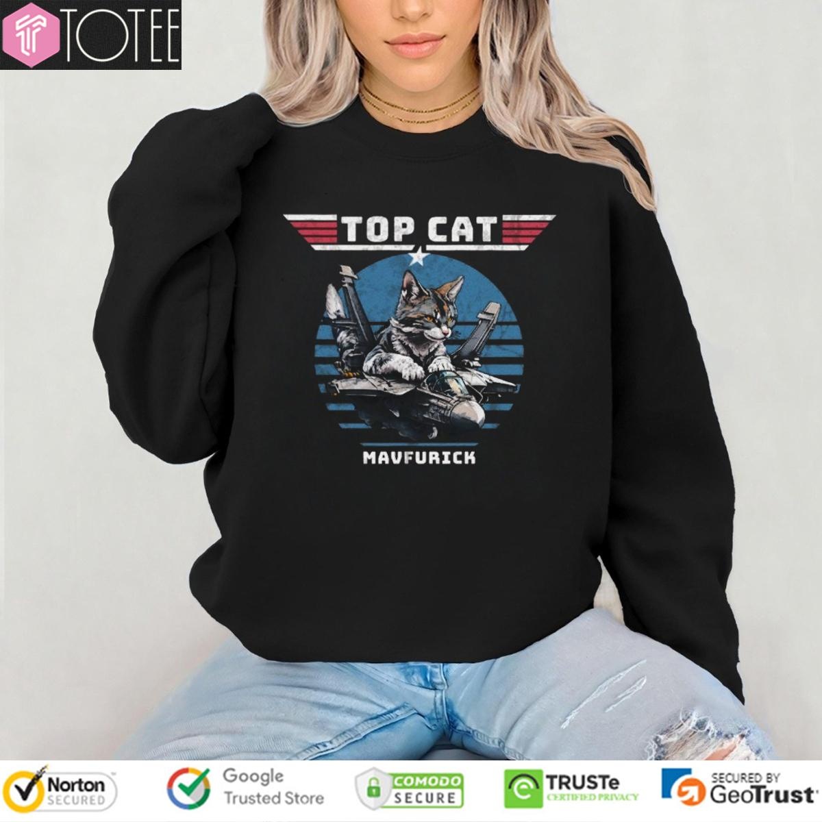 Top Cat Mavfurick Cat Parody Top Gun Maverick Sweatshirt