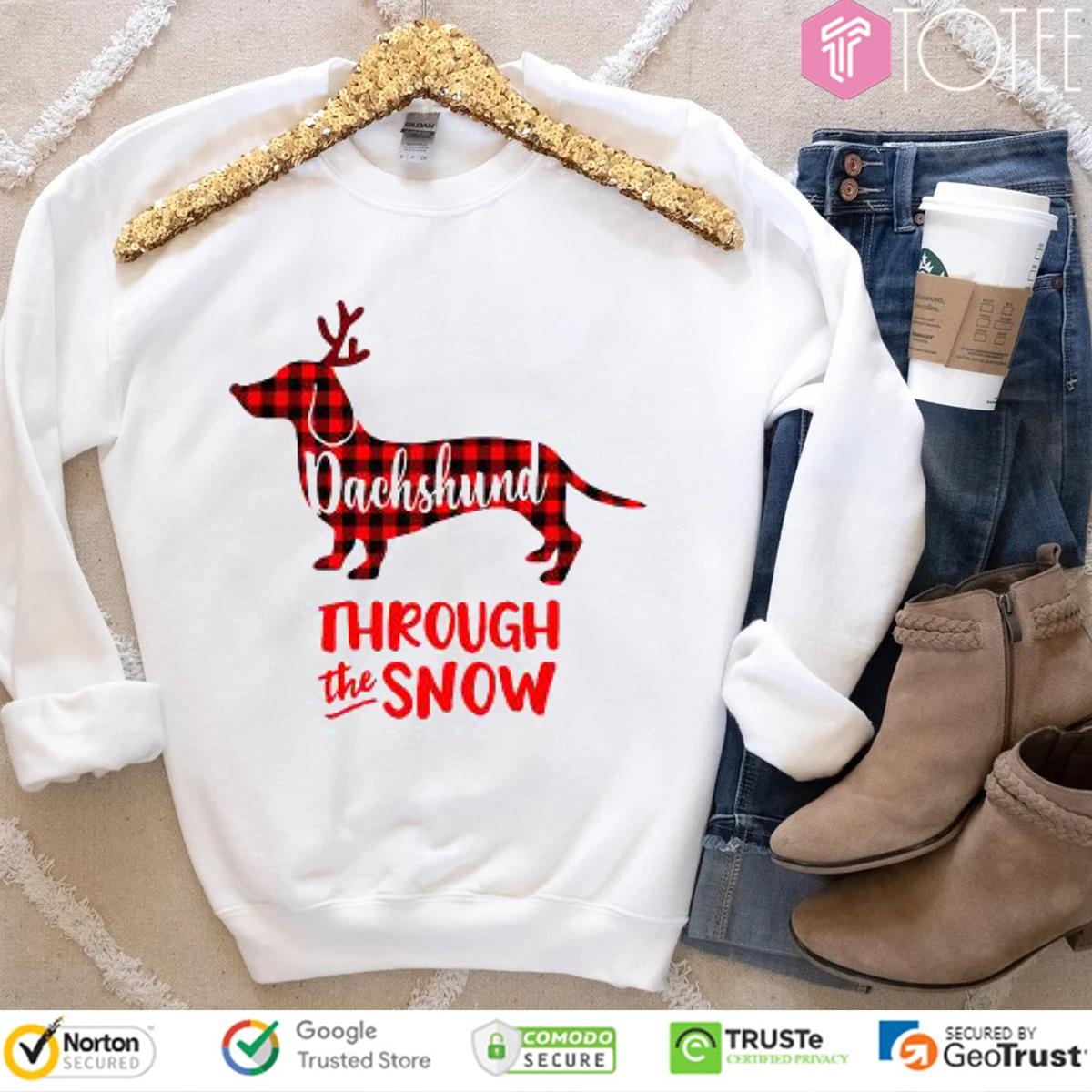 Dachshund Through The Snow Christmas Sweatshirt
