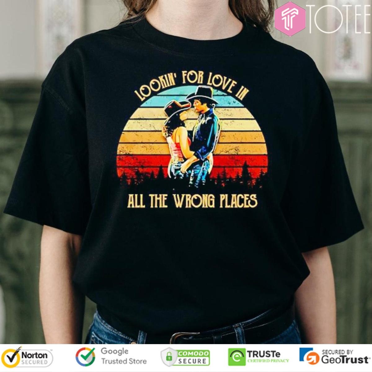 Bud & Sissy Urban Cowboy Looking For Love In All The Wrong Places Vintage T-shirt